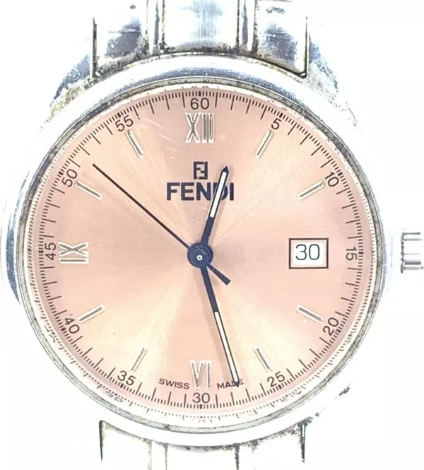 Fendi  Pink Champagne Dial Quartz Watch, Stainless Steel