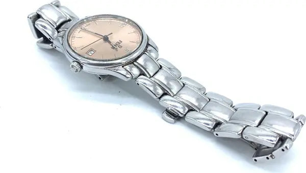 Fendi  Pink Champagne Dial Quartz Watch, Stainless Steel